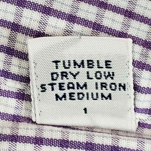 Polo Ralph Lauren Shirt Oxford Button Down Purple Plaid LS Size XL - Picture 10 of 11